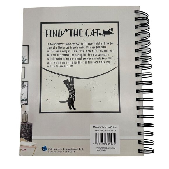Brain Games Picture Puzzle Find the Cat Spiral Book - Picture 7 of 8